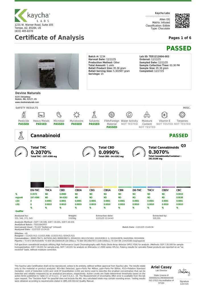 Devine Chocolates Alien OG
