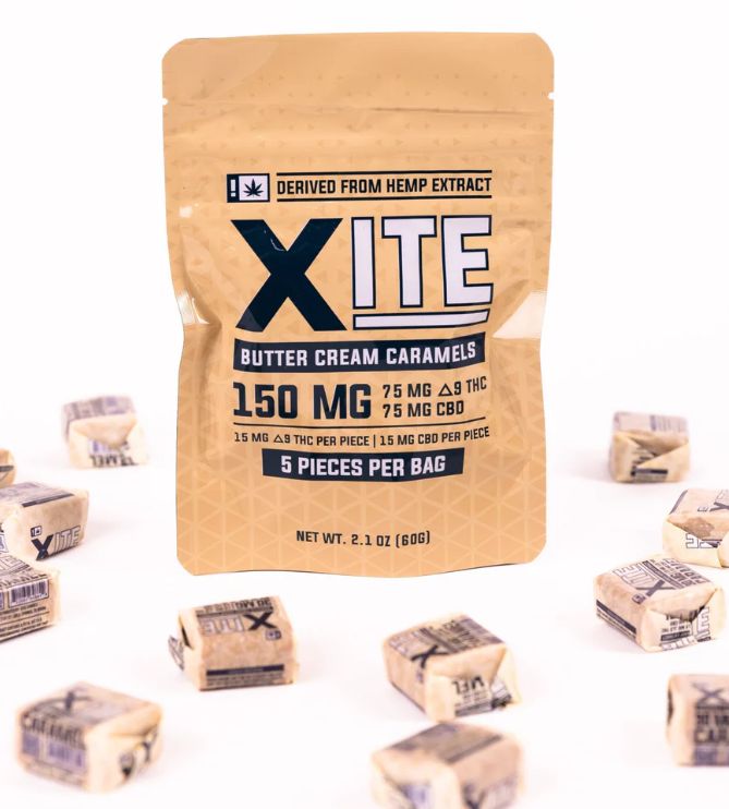 Xite D9 Butter Cream Caramels 30mg Xite D9 Butter Cream Caramels 30mg, Count: 5ct