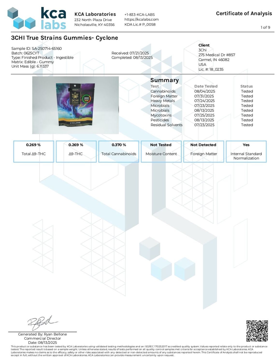 3chi Edibles True Strains Cyclone 20ct