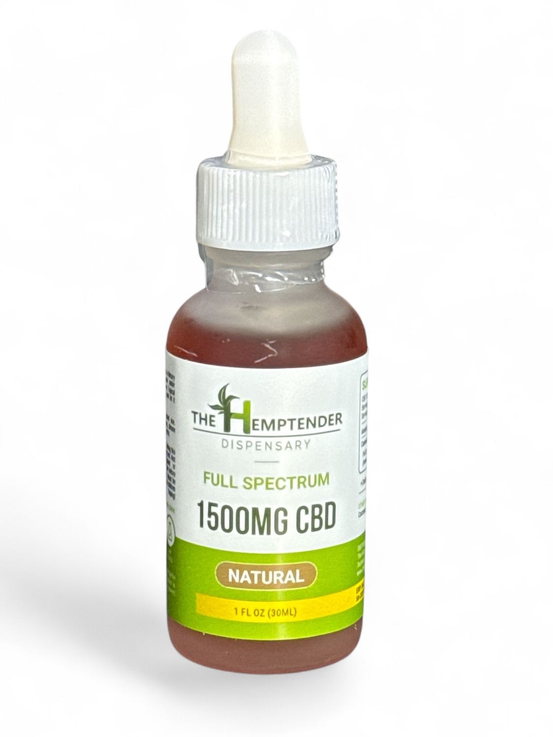 The Hemptender 1500mg  Full Spectrum CBD Tincture  Natural Flavor