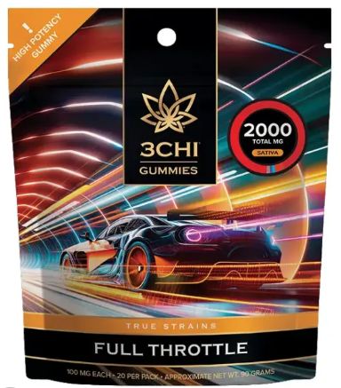 3Chi True Strains THC Blend Gummies – 20ct – Full Throttle Sativa