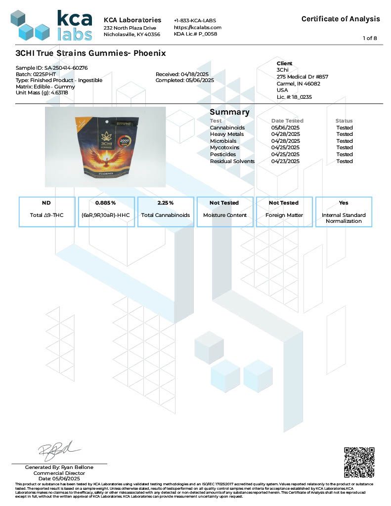 3chi Edibles True Strains Phoenix 20ct