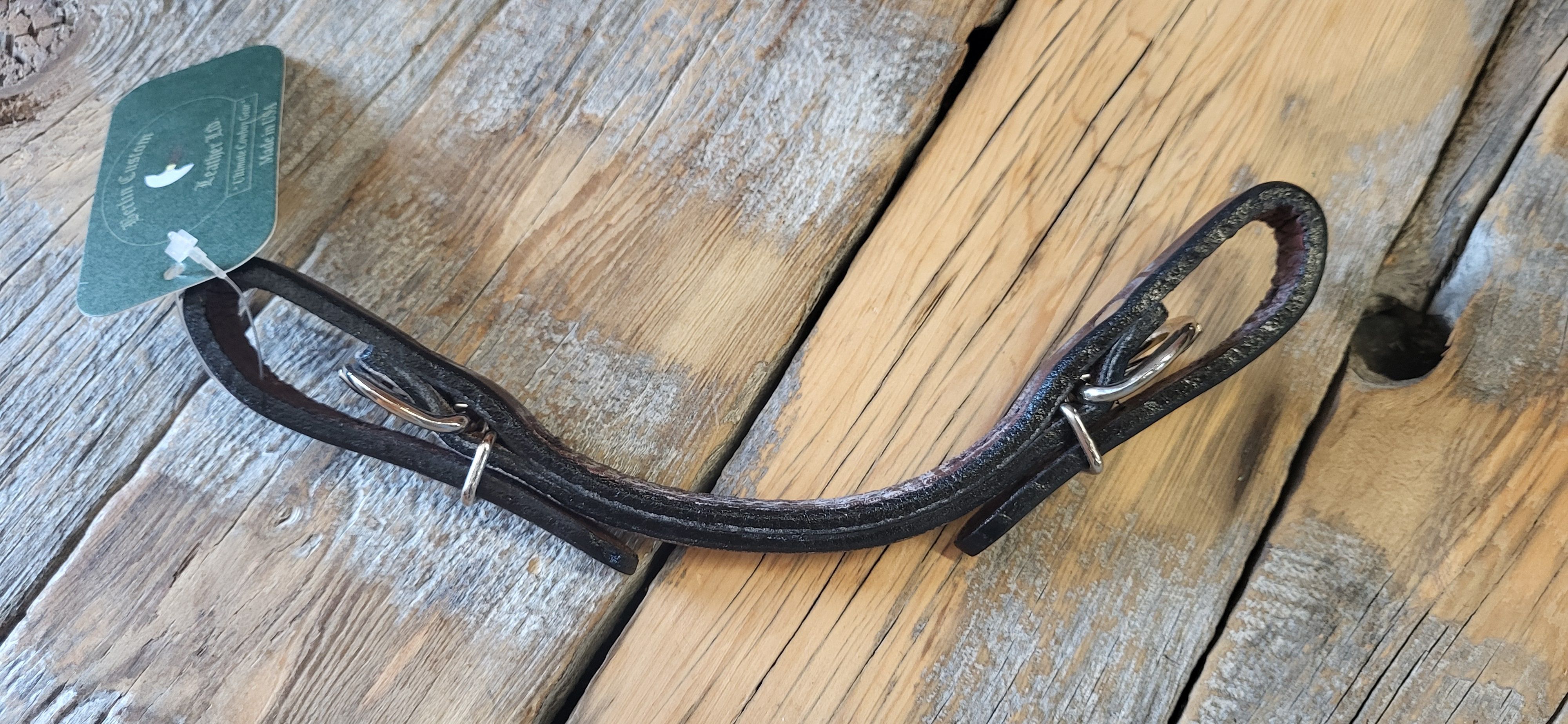 Dark Stain Rolled Curb Strap