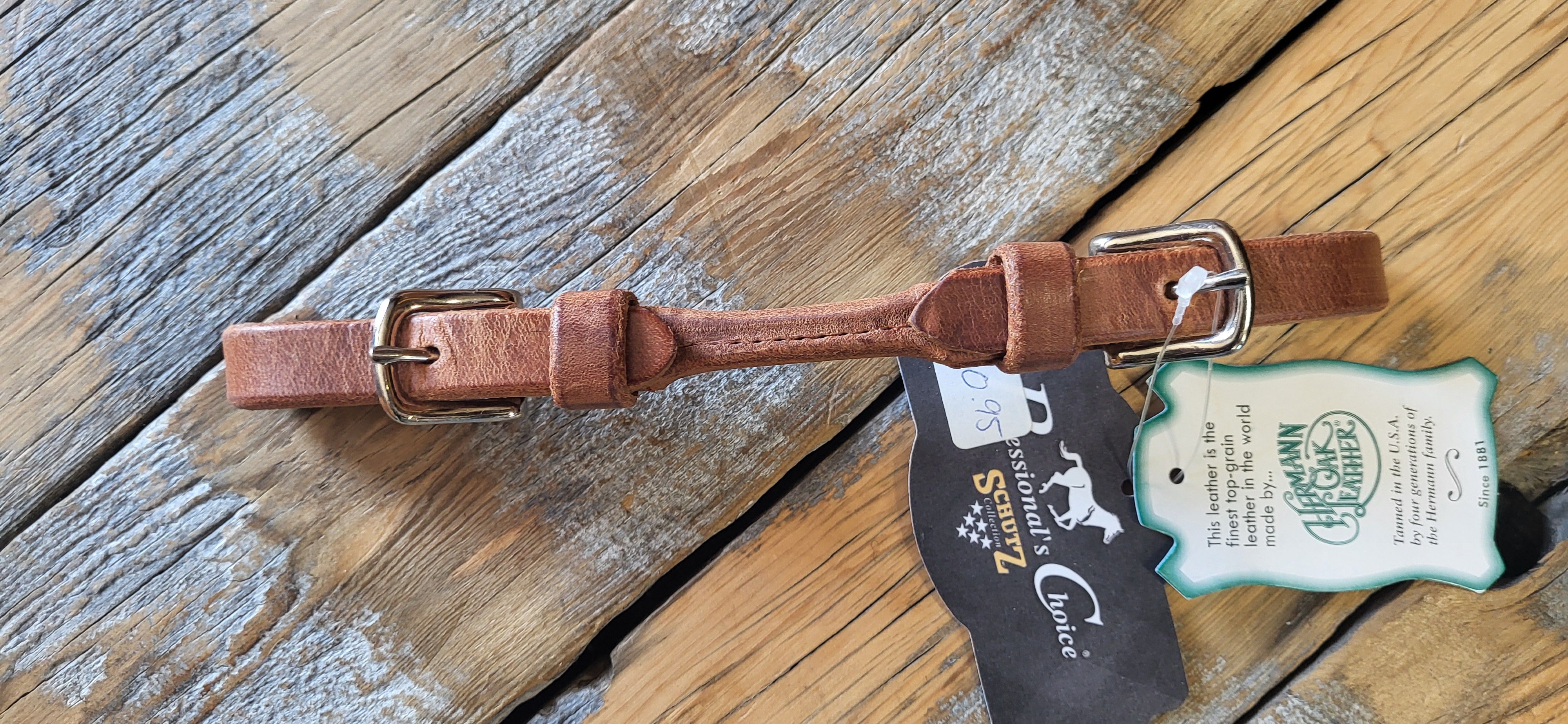 Harness leather rolled curb strap