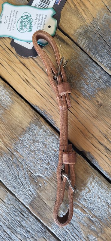 Harness leather rolled curb strap