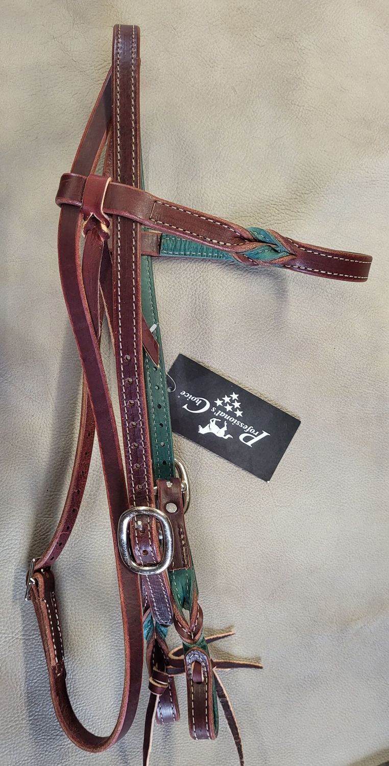 Turqoise twist headstall