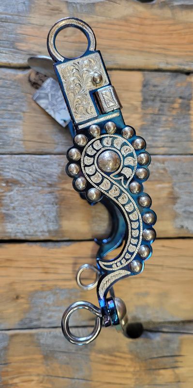 Silver bit w spade mouth