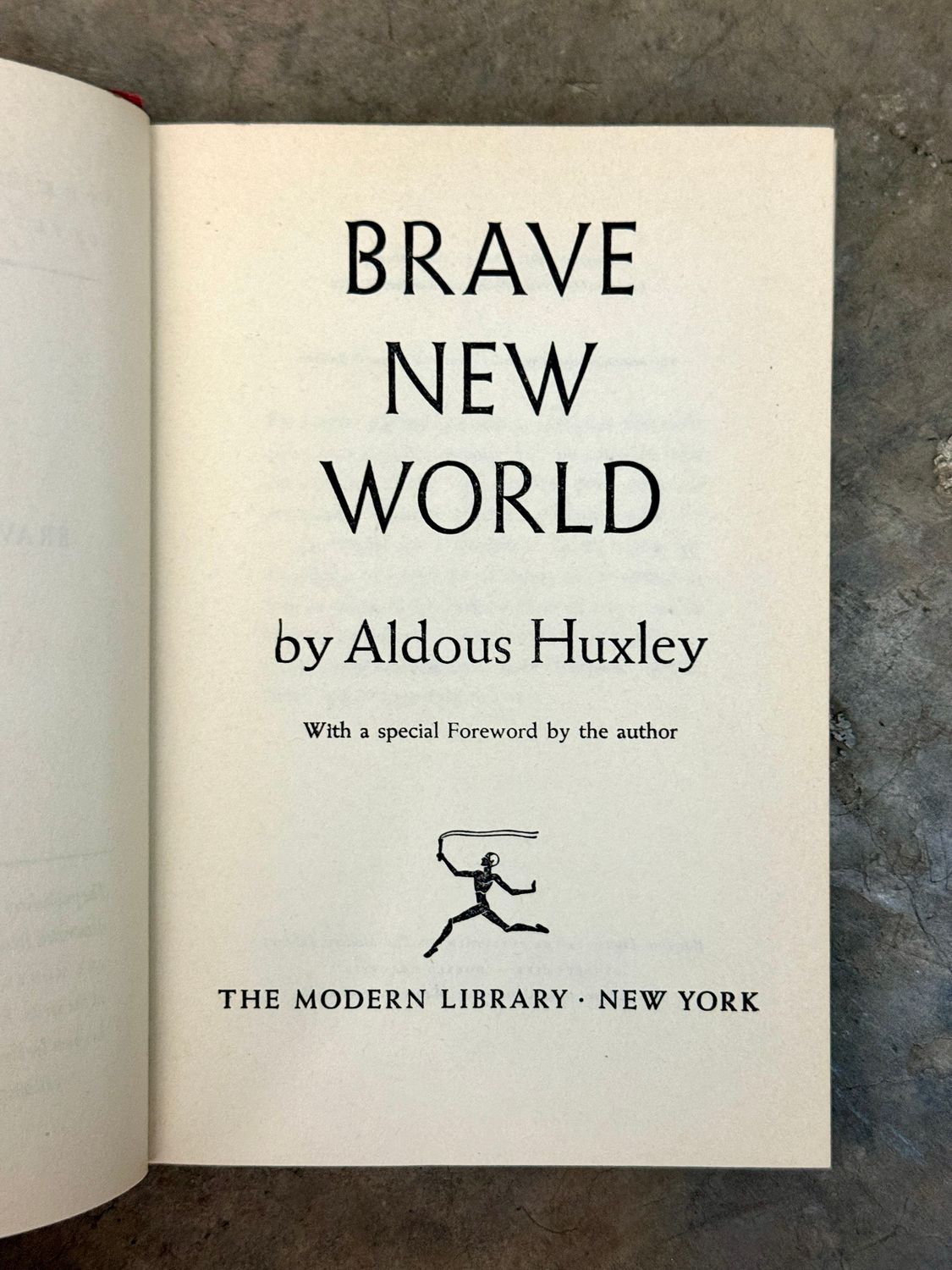 Brave New World by Aldous Huxley (Modern Library Hardcover Edition)