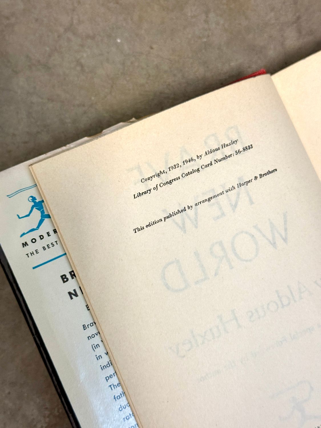Brave New World by Aldous Huxley (Modern Library Hardcover Edition)