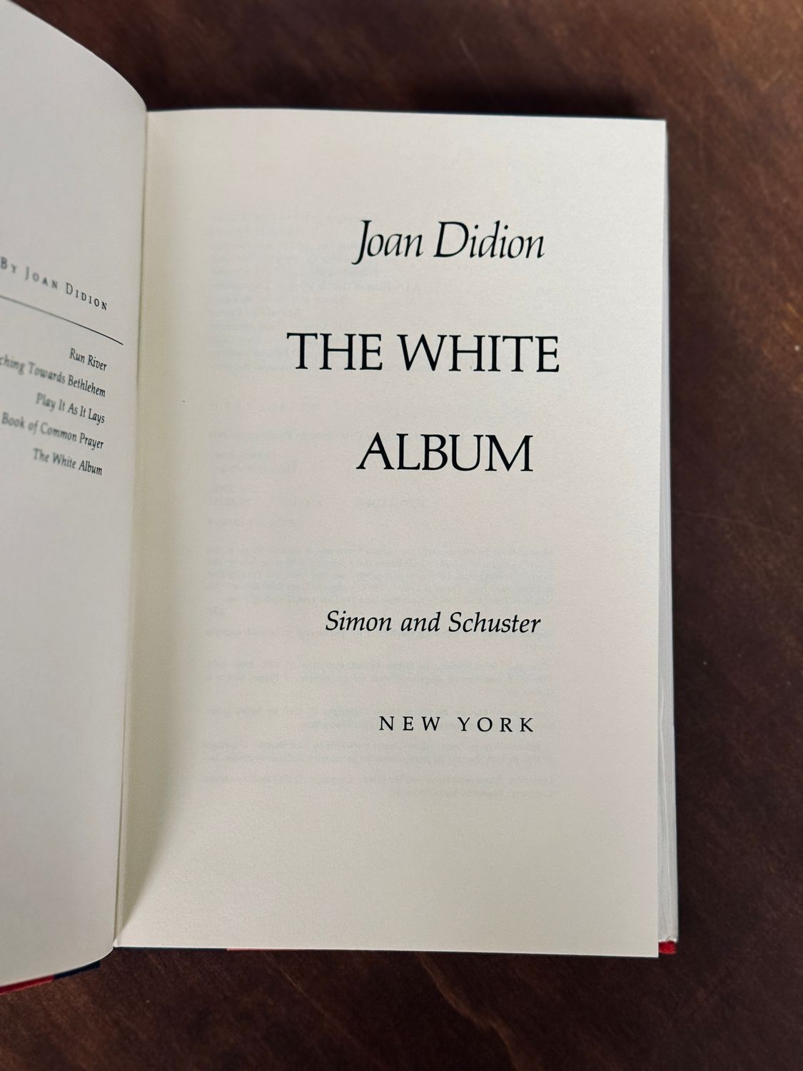 The White Album by Joan Didion (Simon &amp; Schuster Hardcover Edition, 1979)