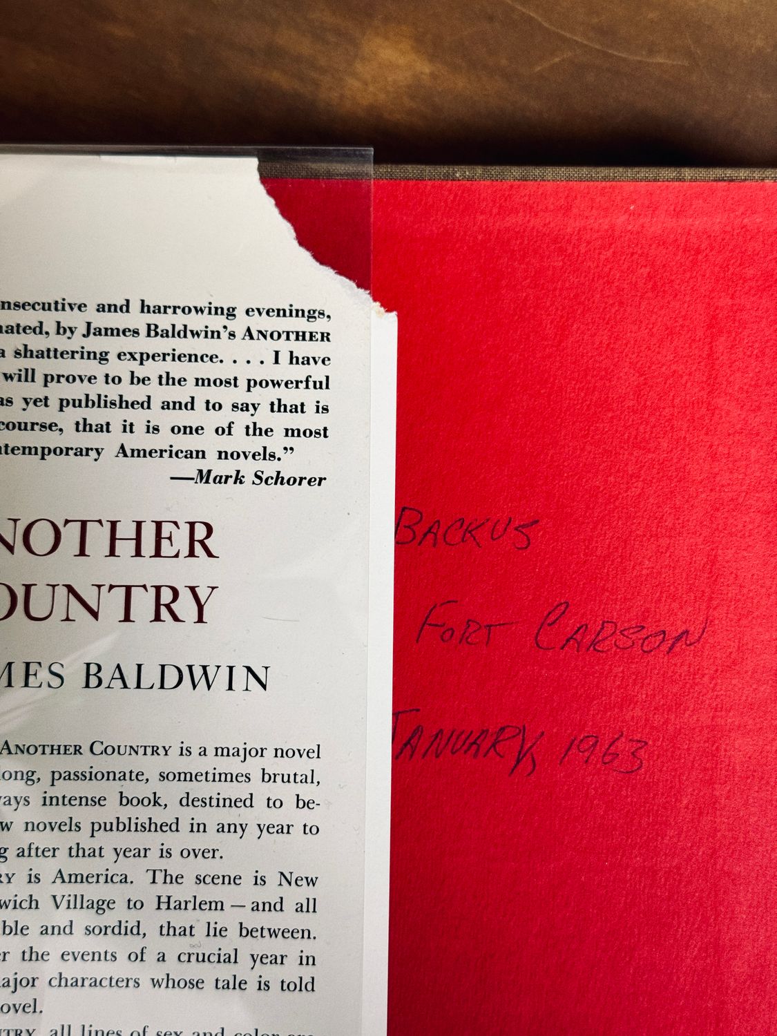 Another Country by James Baldwin (Dial Press Hardcover Edition, Fifth Printing 1962)