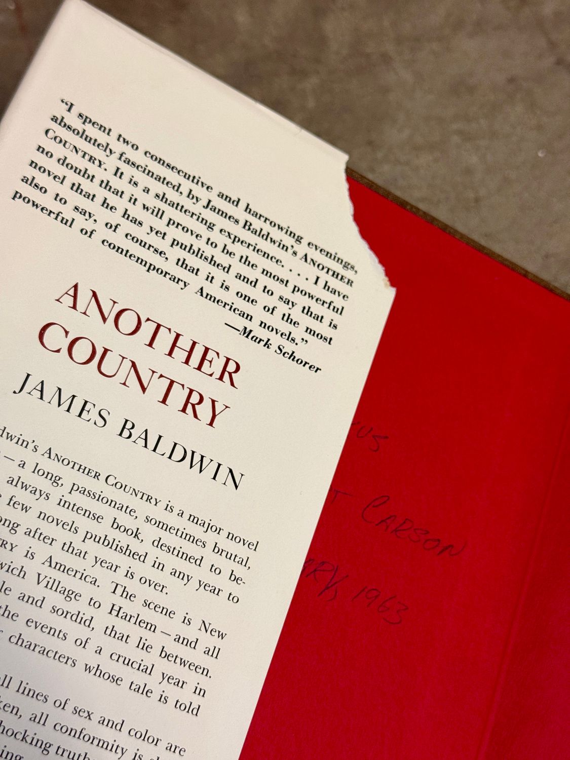 Another Country by James Baldwin (Dial Press Hardcover Edition, Fifth Printing 1962)