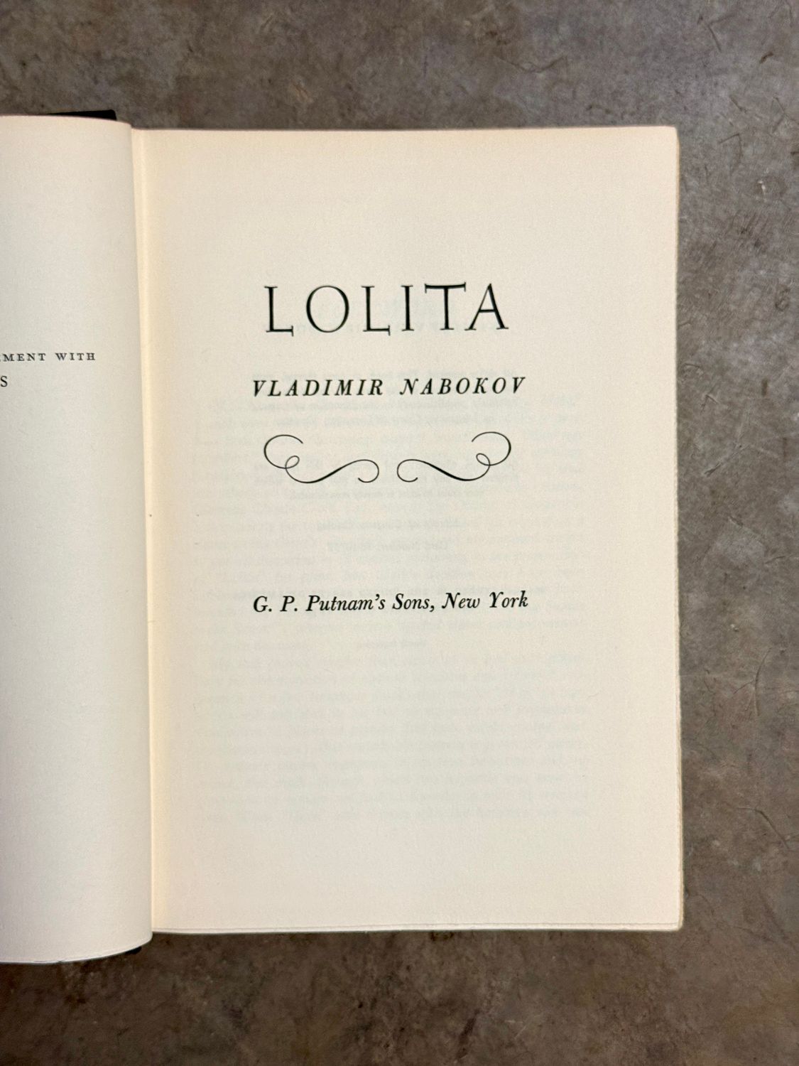 Lolita by Vladimir Nabokov (G.P. Putnam’s Sons Hardcover Edition, Fourth Impression 1958)