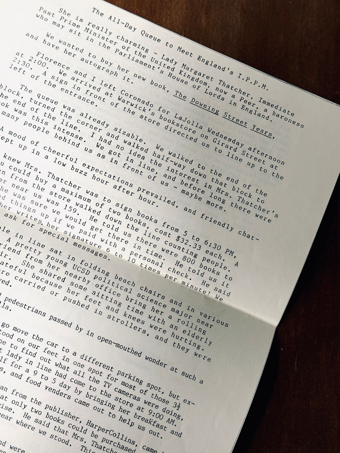 The Downing Street Years by Margaret Thatcher (HarperCollins First Edition Hardcover, Signed)