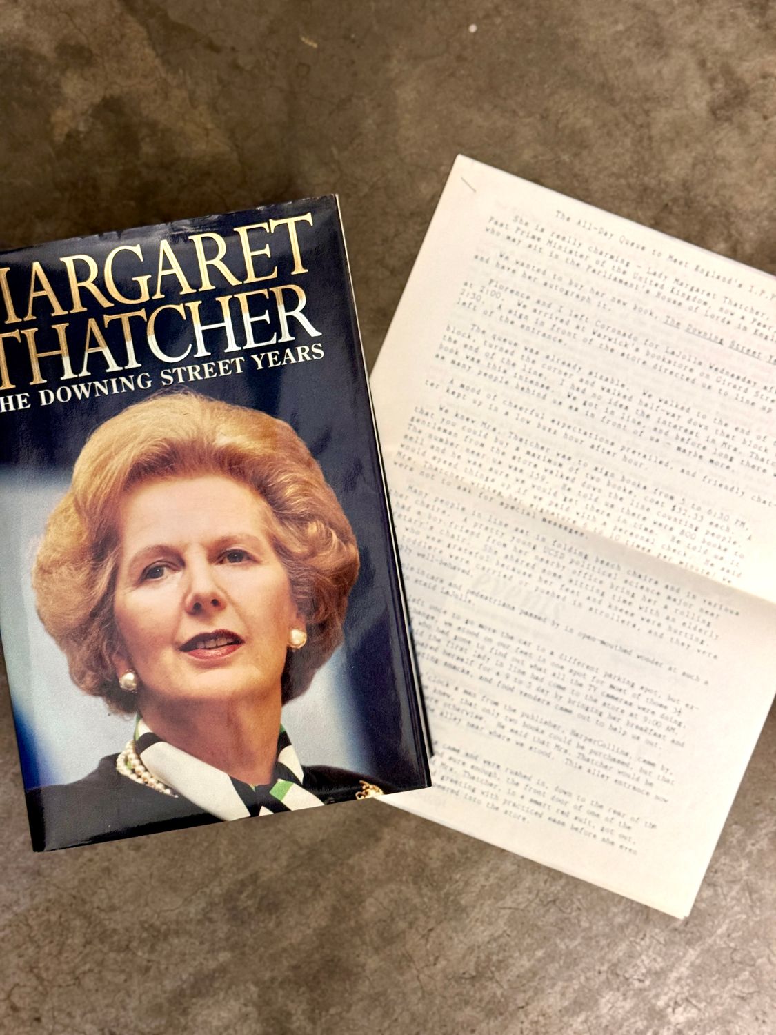 The Downing Street Years by Margaret Thatcher (HarperCollins First Edition Hardcover, Signed)