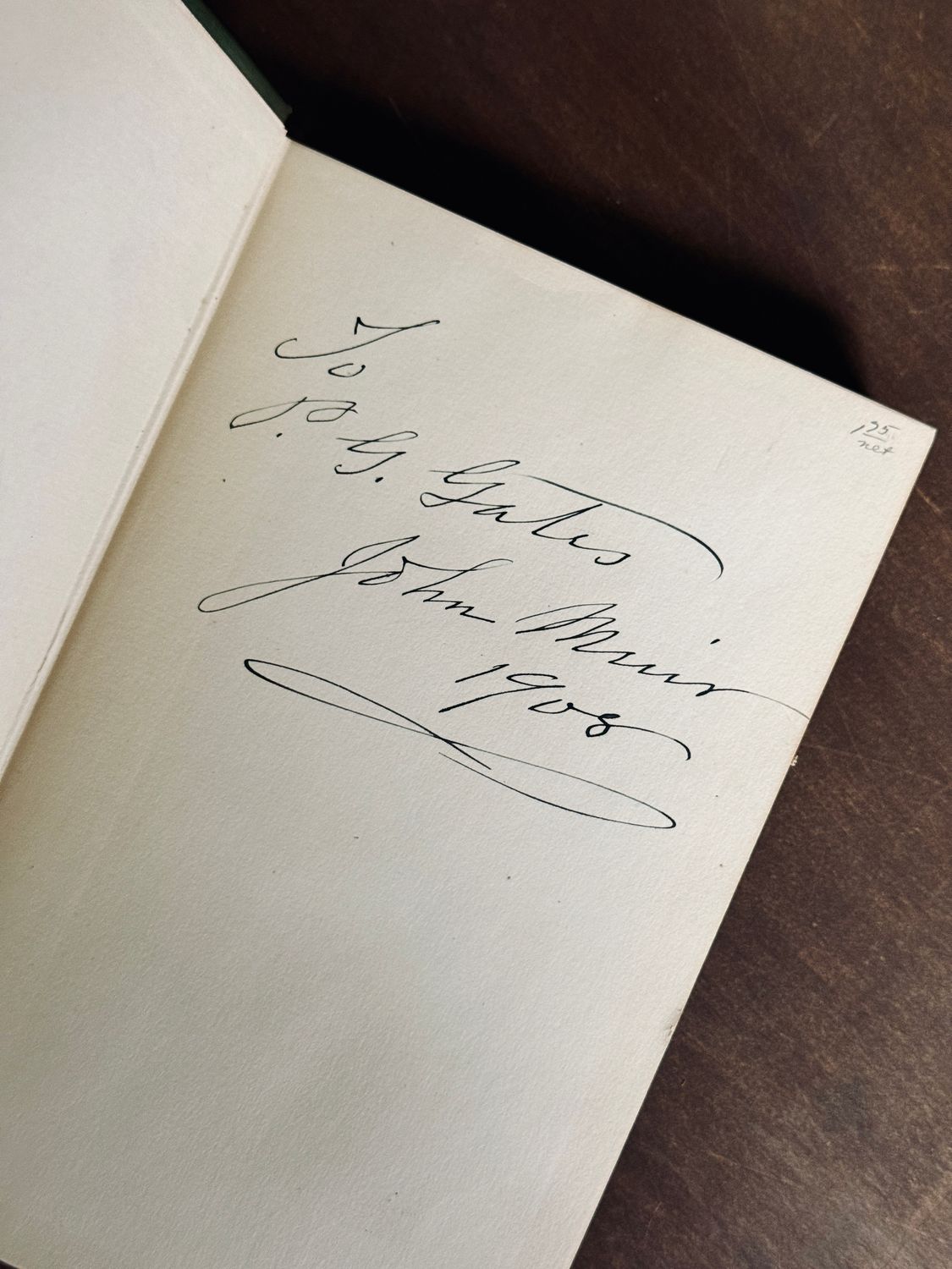 Our National Parks by John Muir (1901 Houghton Mifflin First Edition Hardcover, Presentation Inscription to P. G. Gates, 1908)