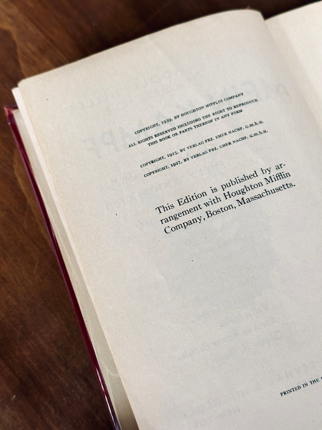 1939 Mein Kampf — First U.S. Annotated Edition (Unexpurgated, First Printing)