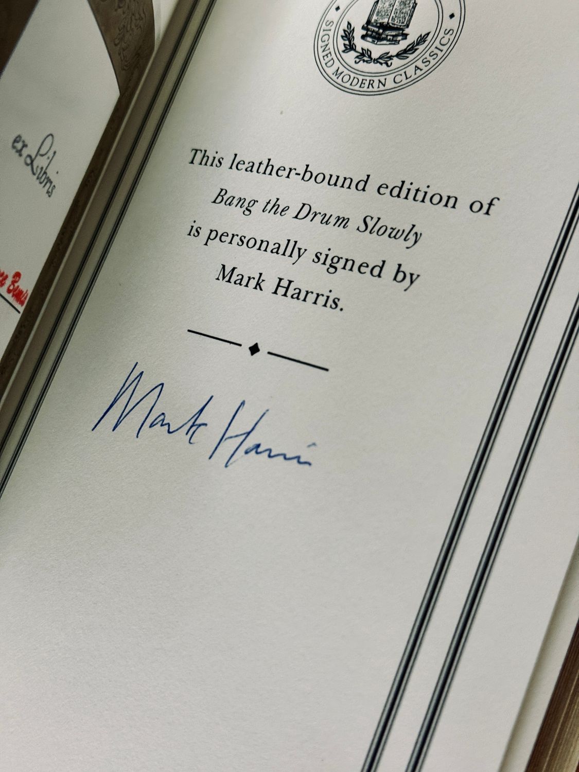 Bang the Drum Slowly by Mark Harris (Easton Press Signed Limited Edition)