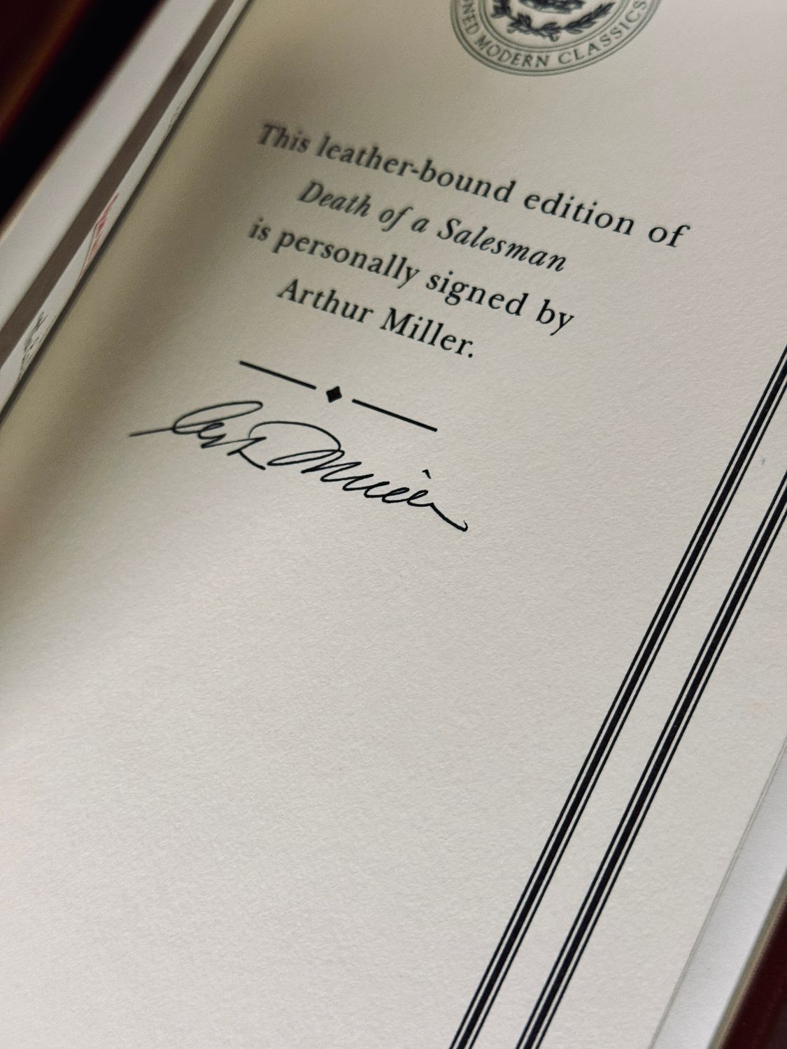 Death of a Salesman by Arthur Miller (Easton Press Signed Limited Edition)