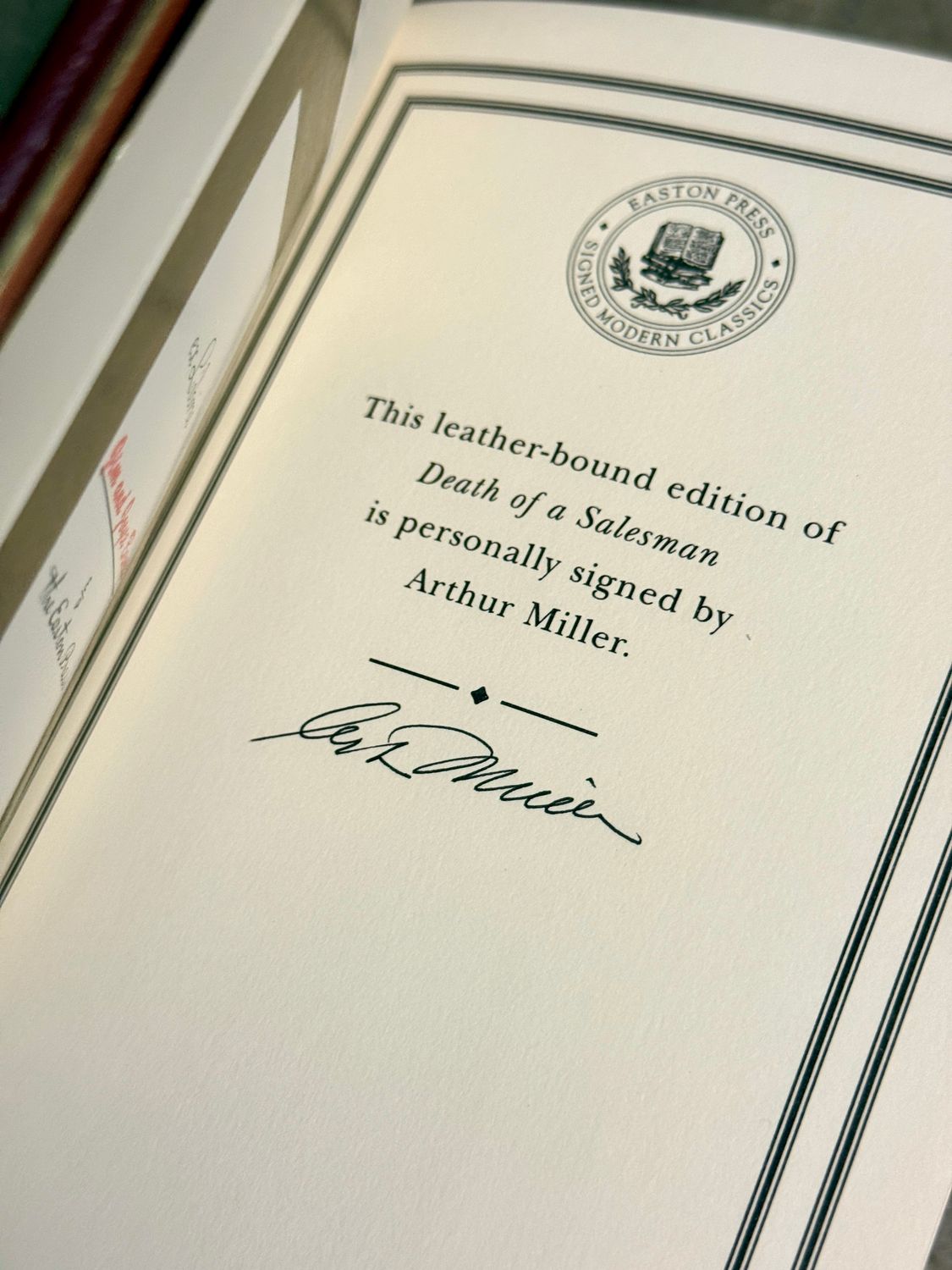 Death of a Salesman by Arthur Miller (Easton Press Signed Limited Edition)