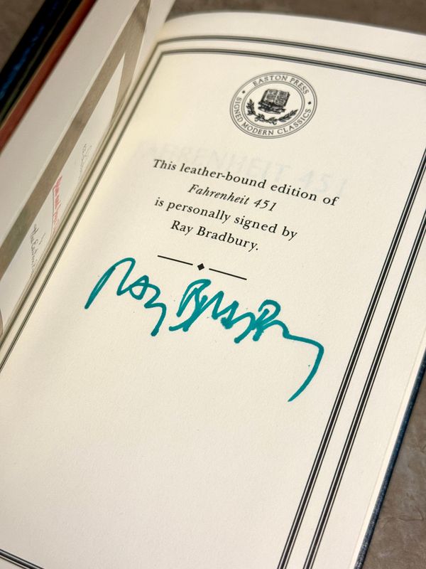 Fahrenheit 451 by Ray Bradbury (Easton Press Signed Limited Edition)