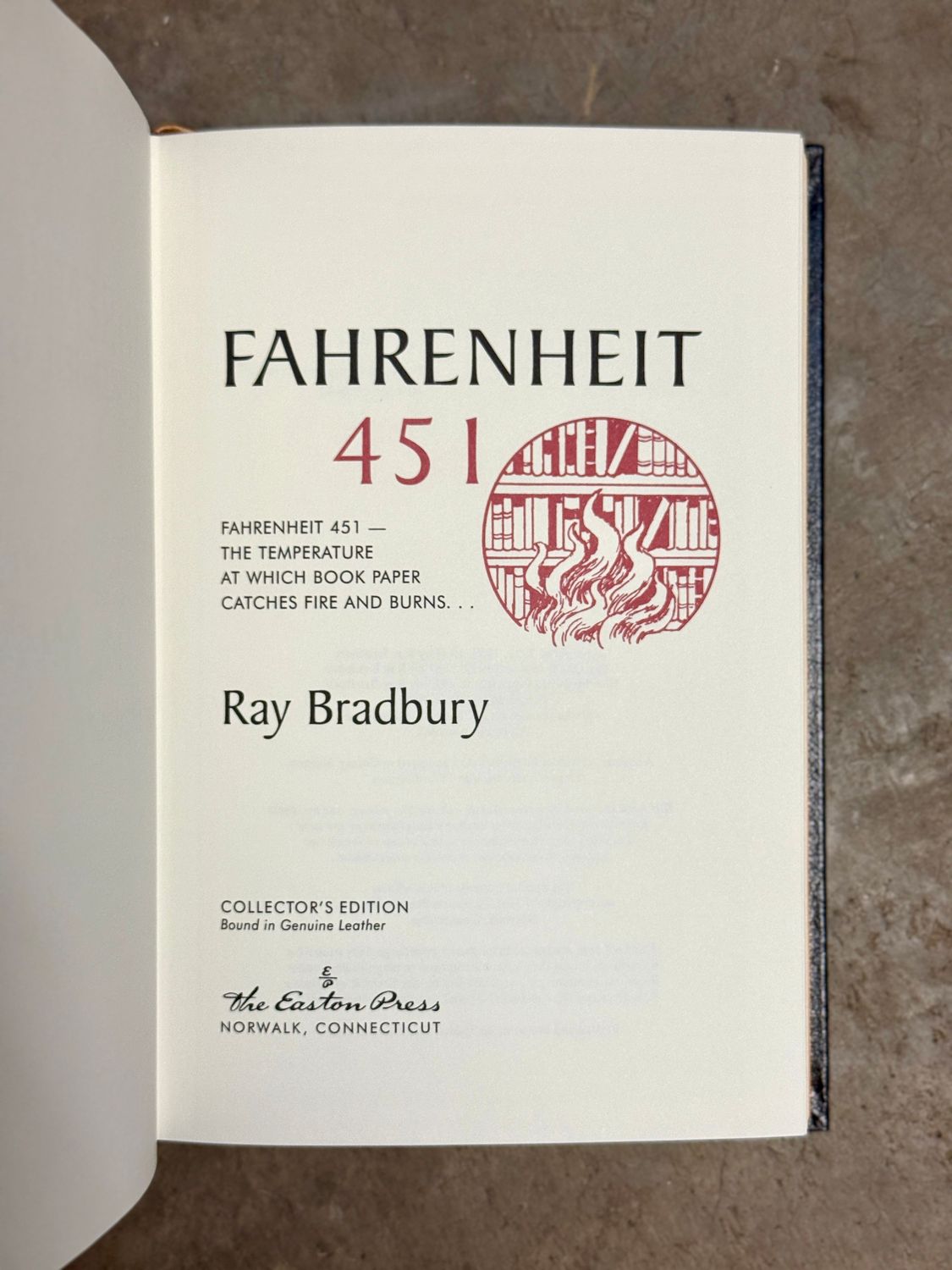 Fahrenheit 451 by Ray Bradbury (Easton Press Signed Limited Edition)