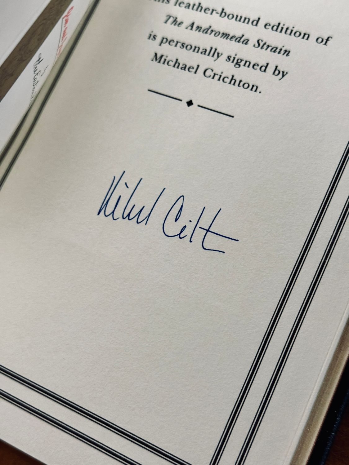 The Andromeda Strain by Michael Crichton (Easton Press Signed Limited Edition)