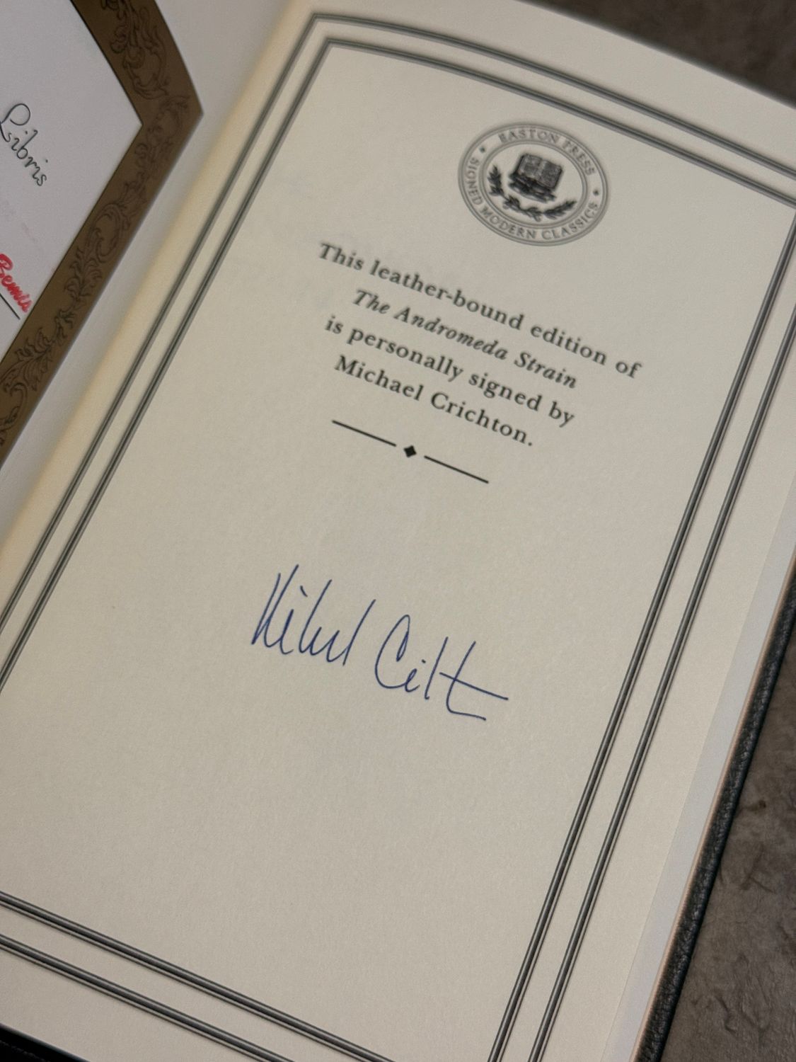 The Andromeda Strain by Michael Crichton (Easton Press Signed Limited Edition)