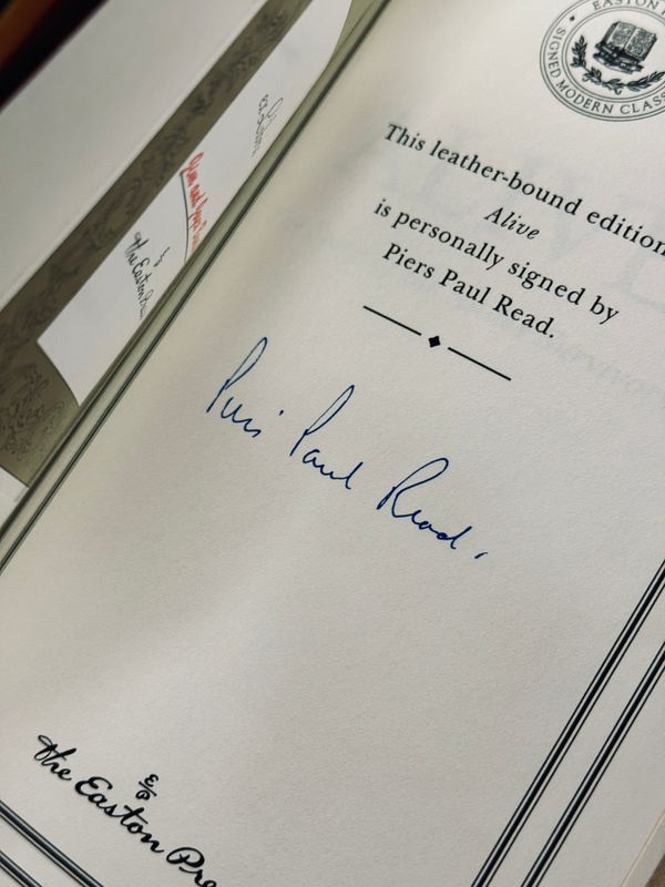 Alive: The Story of the Andes Survivors by Piers Paul Read (Easton Press Signed Limited Edition)