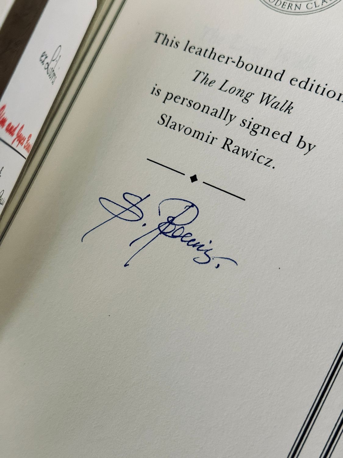 The Long Walk by Slavomir Rawicz (Easton Press Signed Limited Edition)