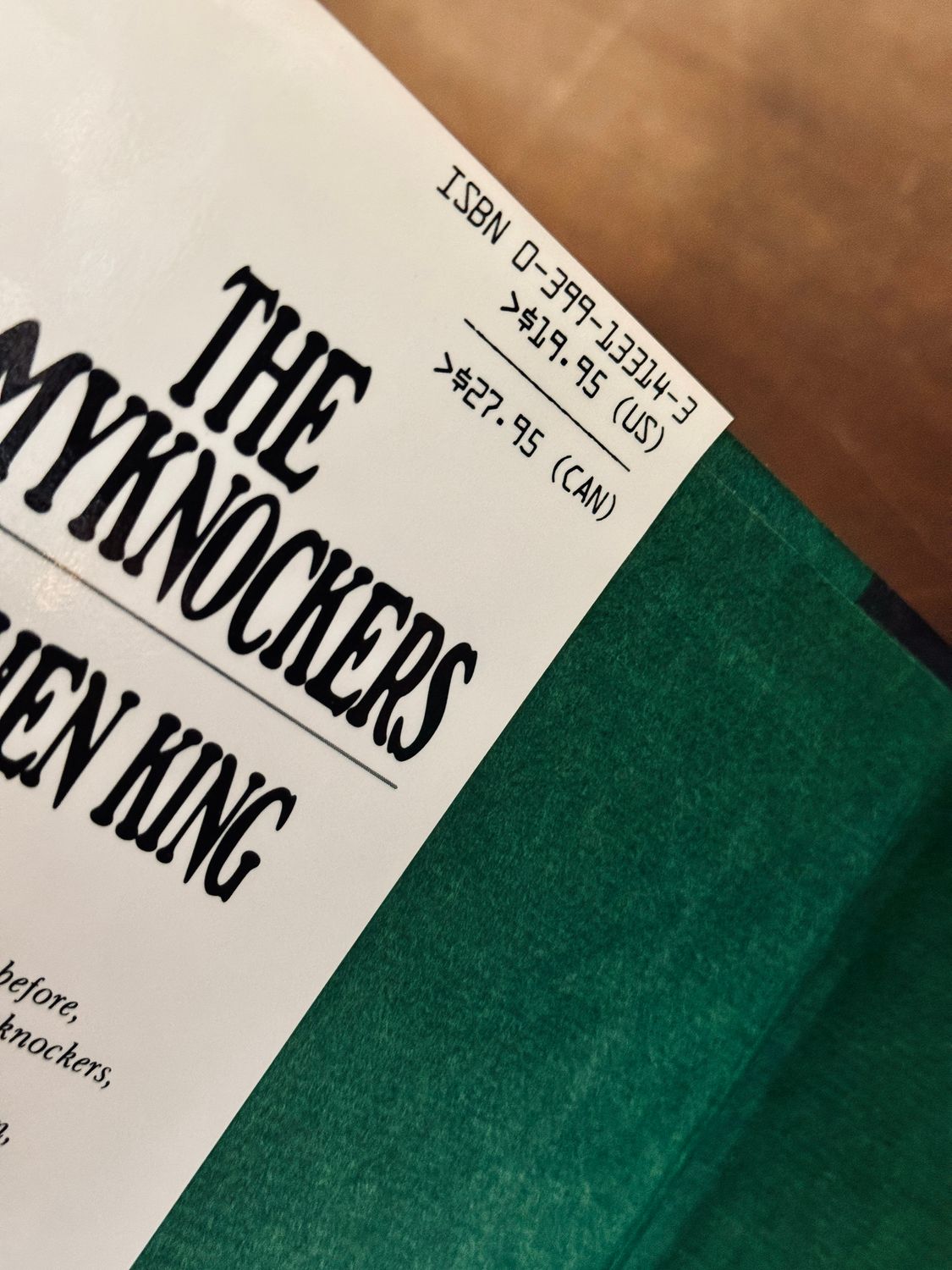 Signed First Edition The Tommyknockers – Stephen King (1987) | Bangor-Era Signature | Provenance