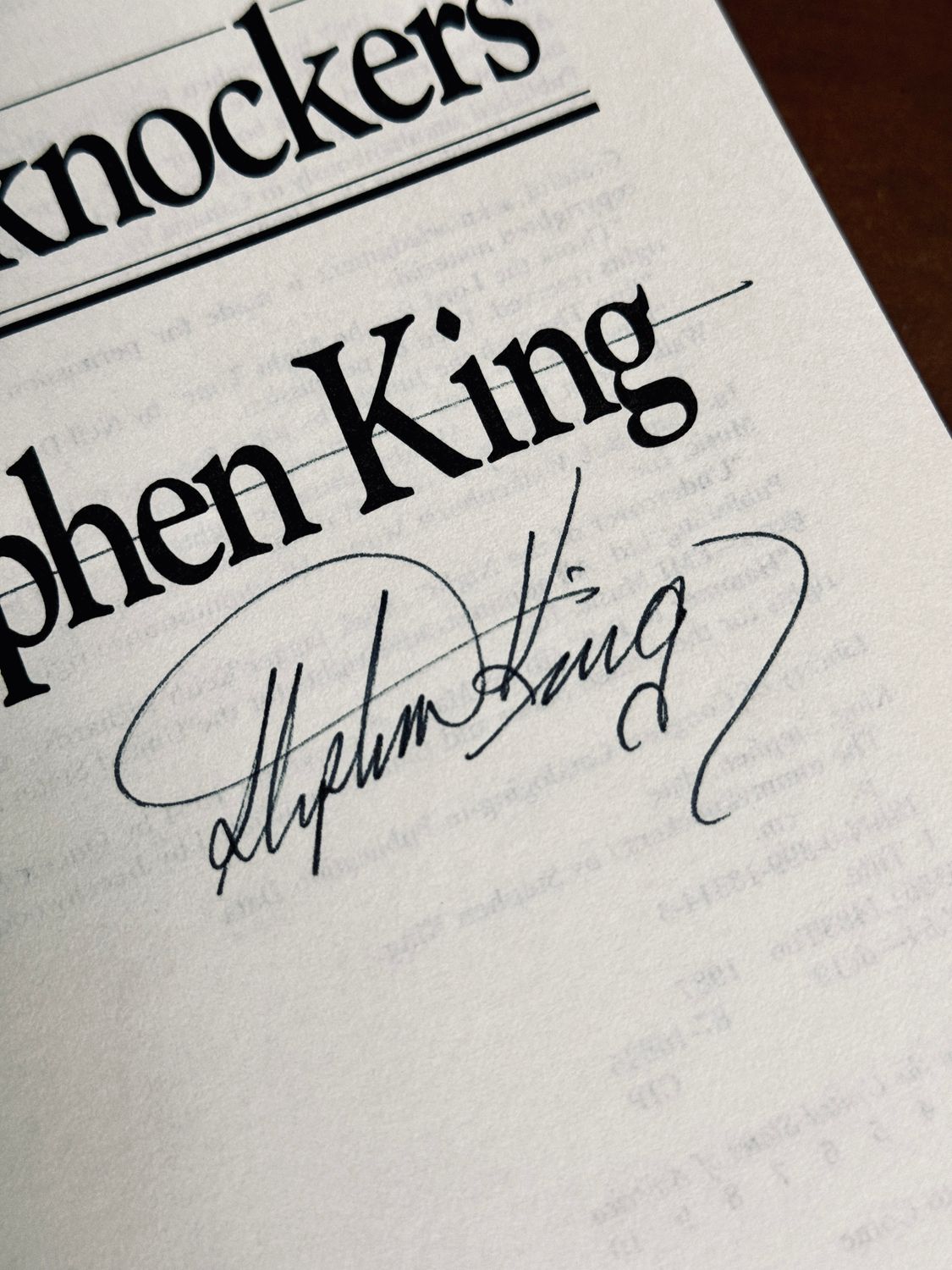 Signed First Edition The Tommyknockers – Stephen King (1987) | Bangor-Era Signature | Provenance