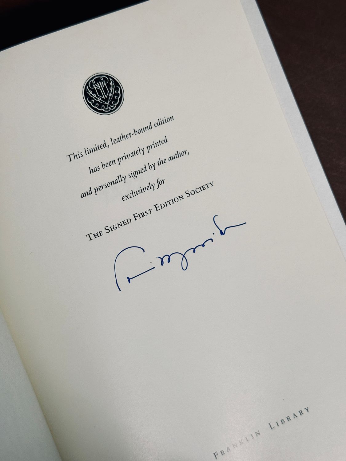 Jazz by Toni Morrison (Franklin Library Signed First Edition Society)
