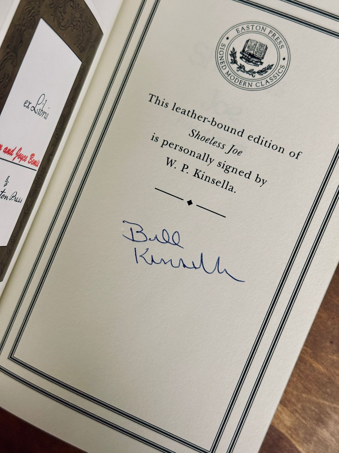 Shoeless Joe by W. P. Kinsella (Easton Press Signed Modern Classics Edition)