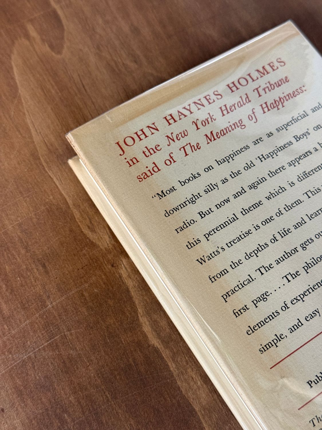 The Meaning of Happiness by Alan Watts (Second Edition Hardcover, 1953)