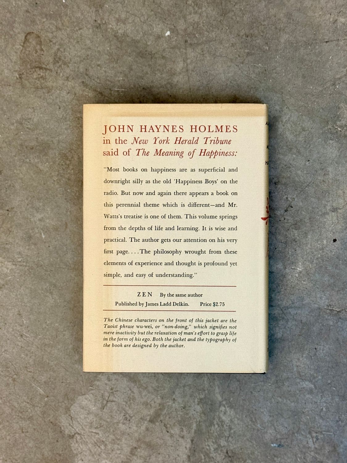 The Meaning of Happiness by Alan Watts (Second Edition Hardcover, 1953)