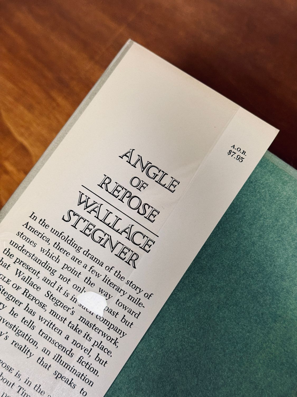 Angle of Repose by Wallace Stegner (Signed First Edition, 1971)
