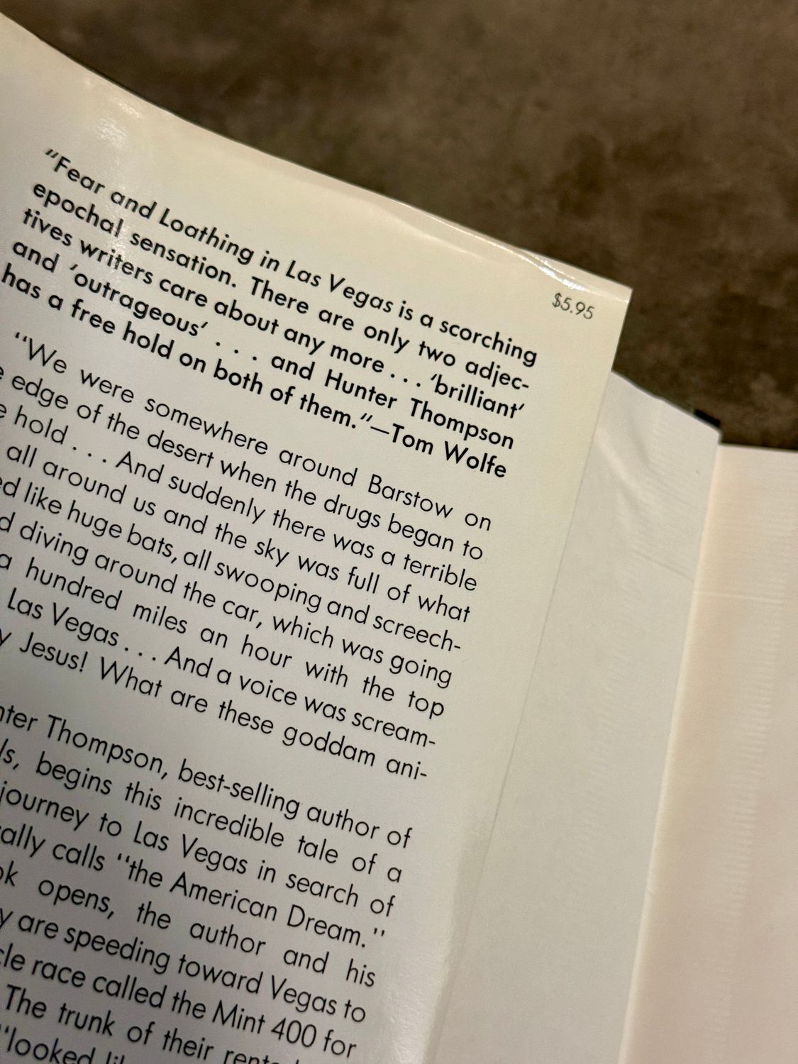 Fear and Loathing in Las Vegas by Hunter S. Thompson (First Edition, First Printing, 1971)
