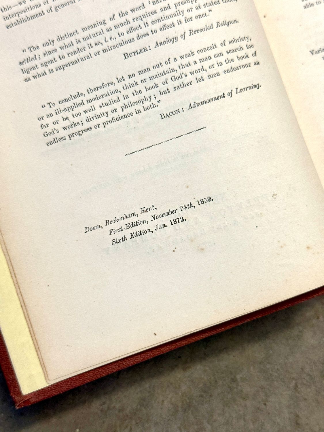 On the Origin of Species by Charles Darwin (1873 Third American Edition)