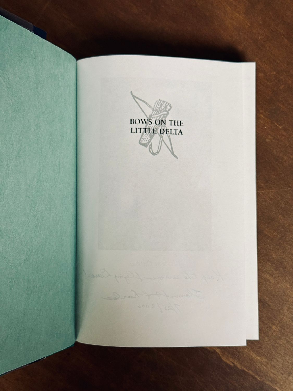 Bows on the Little Delta by Glenn St. Charles (First Edition, First Printing, Signed &amp; Inscribed, 1997)