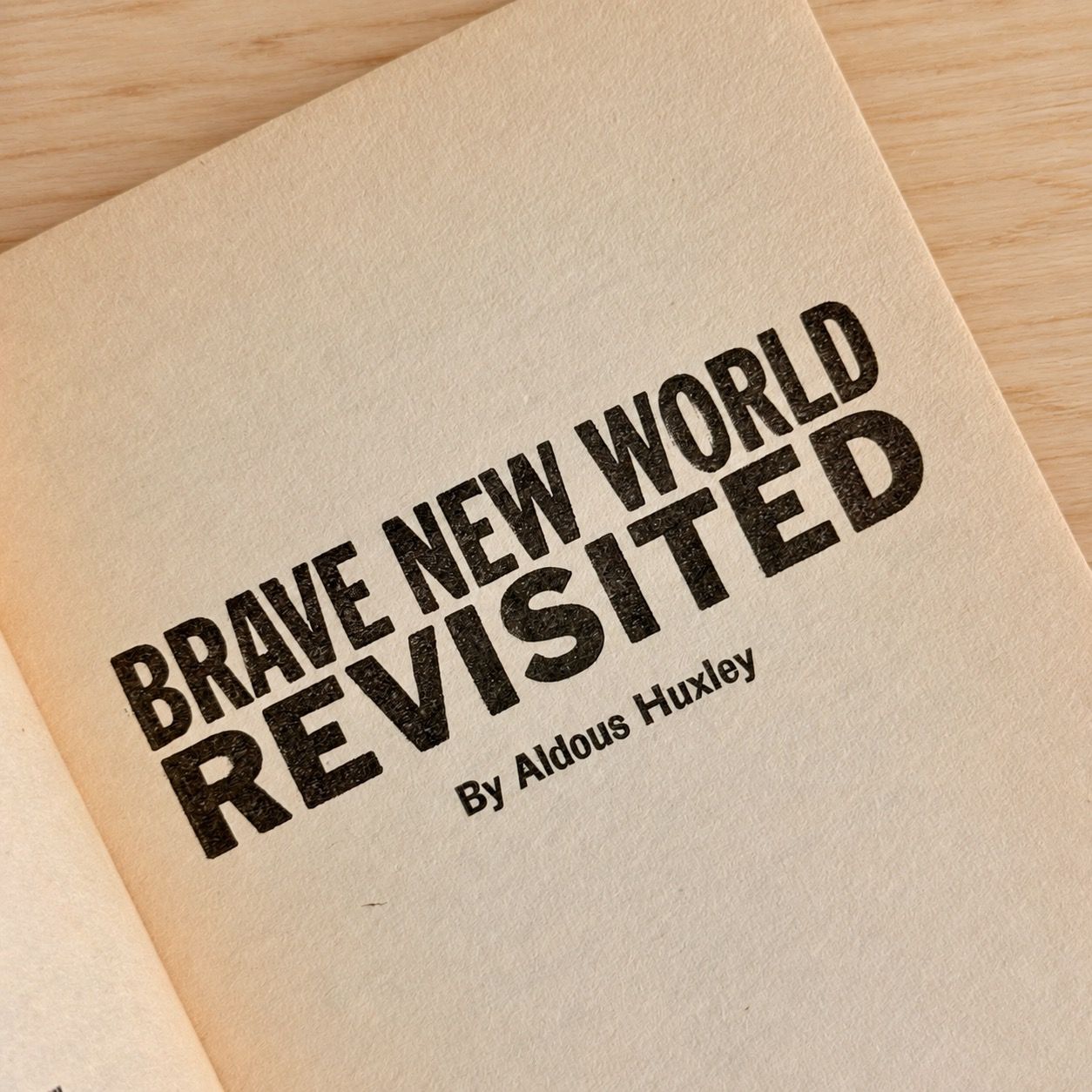 Brave New World Revisited by Aldous Huxley (Bantam F2124 Mass Market Paperback, 8th Printing, 1960s)