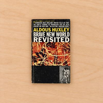 Brave New World Revisited by Aldous Huxley (Bantam F2124 Mass Market Paperback, 8th Printing, 1960s)