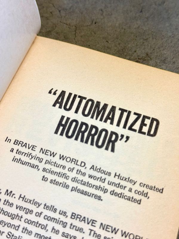 Brave New World Revisited by Aldous Huxley (Bantam F2124 Mass Market Paperback, 8th Printing, 1960s)