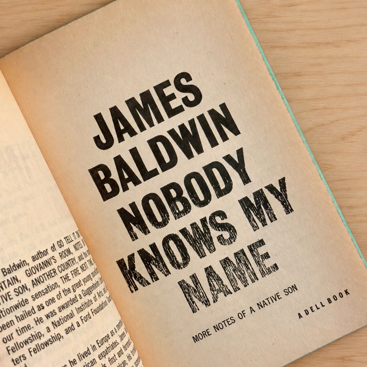 Nobody Knows My Name: More Notes of a Native Son by James Baldwin (First Dell Printing, Mass Market Paperback, 1963)