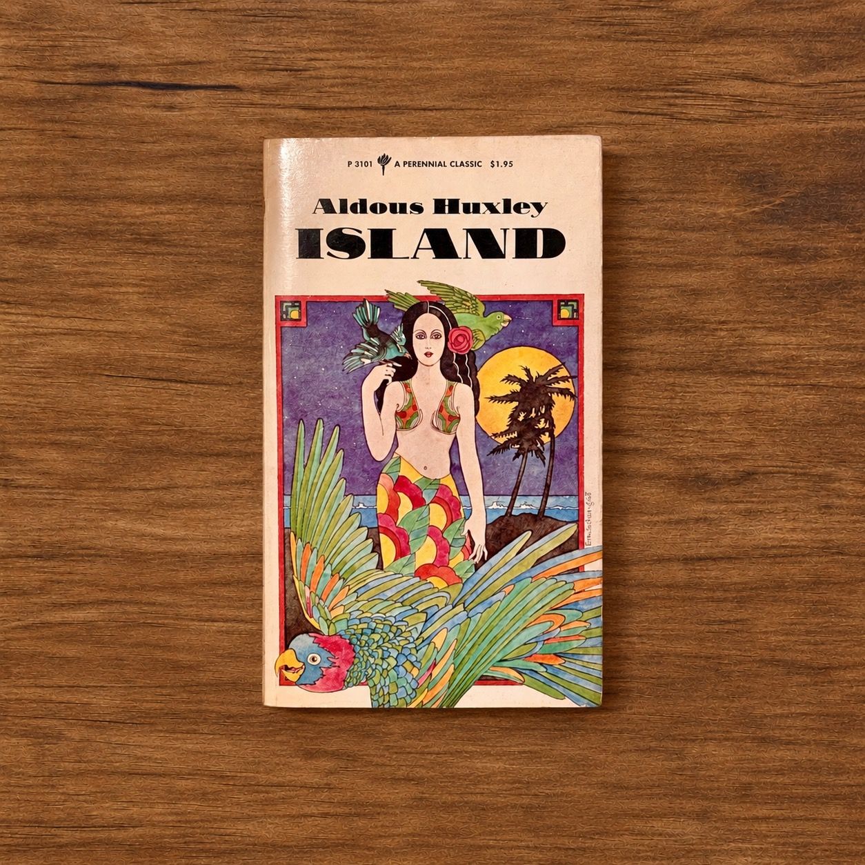 Island by Aldous Huxley (1972 First Perennial Classic Edition, Vintage Mass-Market Paperback)