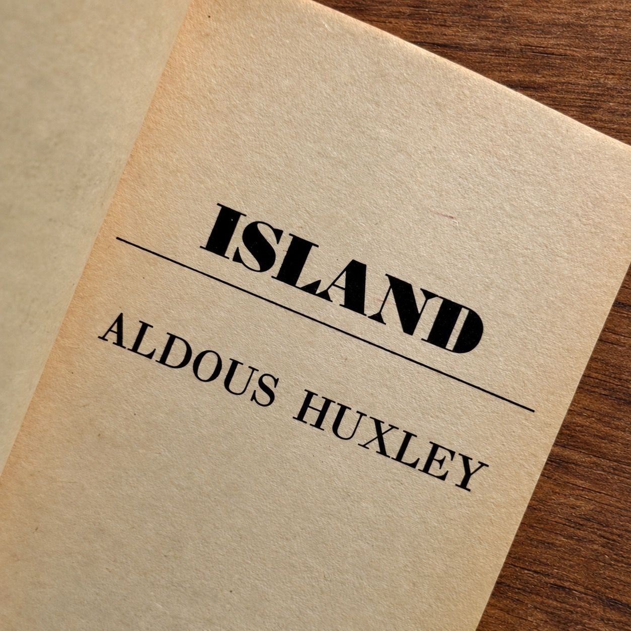 Island by Aldous Huxley (1972 First Perennial Classic Edition, Vintage Mass-Market Paperback)