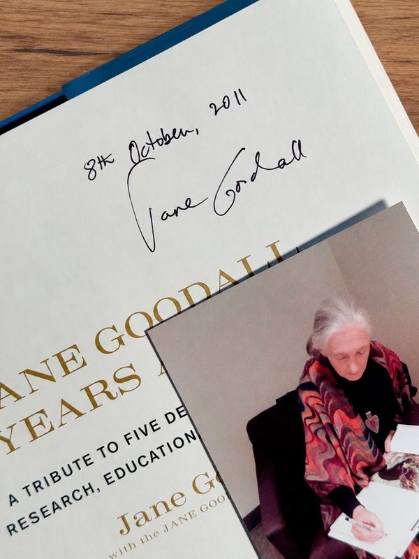 Jane Goodall: 50 Years at Gombe (Signed &amp; Dated 2011 Hardcover)