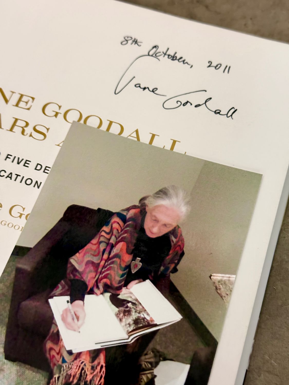 Jane Goodall: 50 Years at Gombe (Signed &amp; Dated 2011 Hardcover)