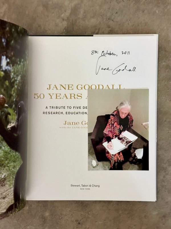 Jane Goodall: 50 Years at Gombe (Signed &amp; Dated 2011 Hardcover)