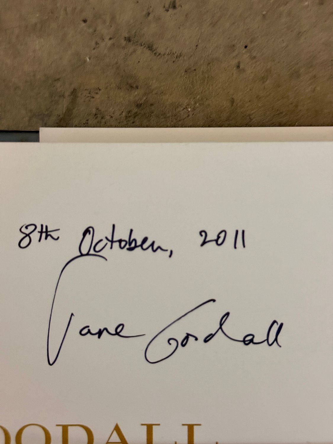 Jane Goodall: 50 Years at Gombe (Signed &amp; Dated 2011 Hardcover)